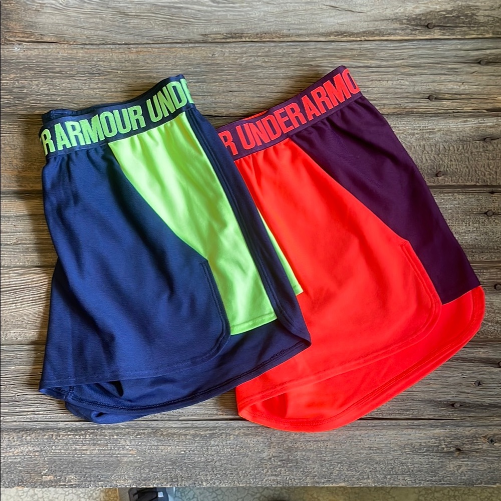 Under Armour Athletic Shorts Set - Blue and Red